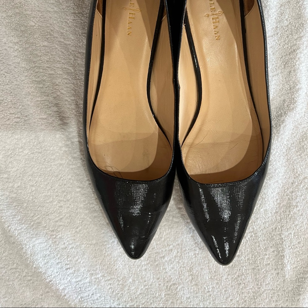 Cole Haan black pointed toe flats